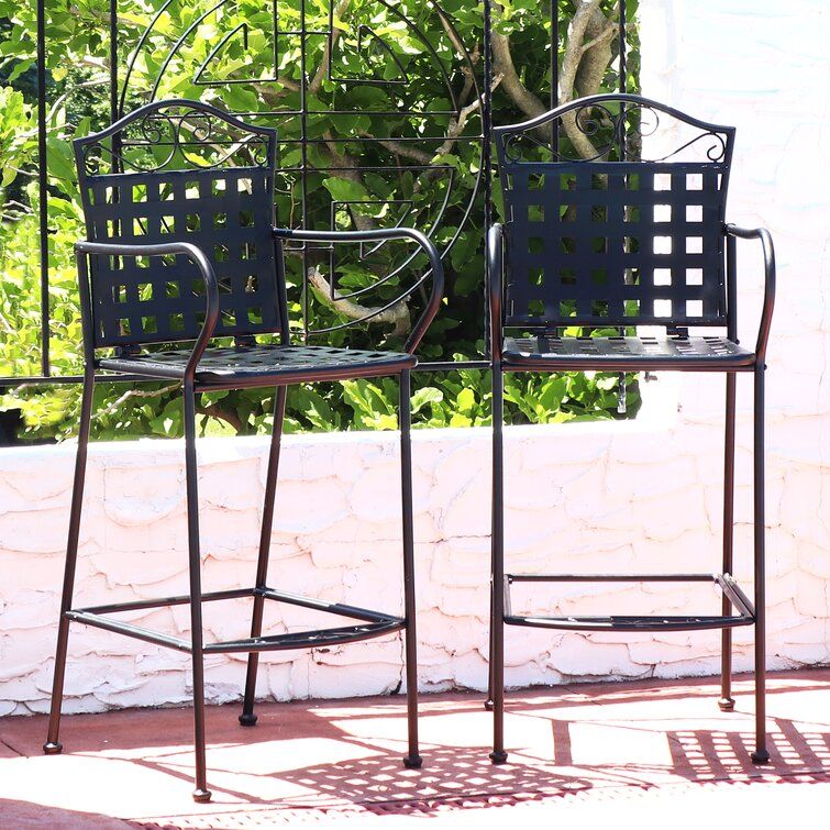 Outdoor iron bar stools new arrivals